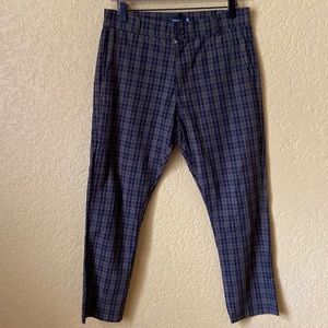 Christos dress pants dark brown plaid